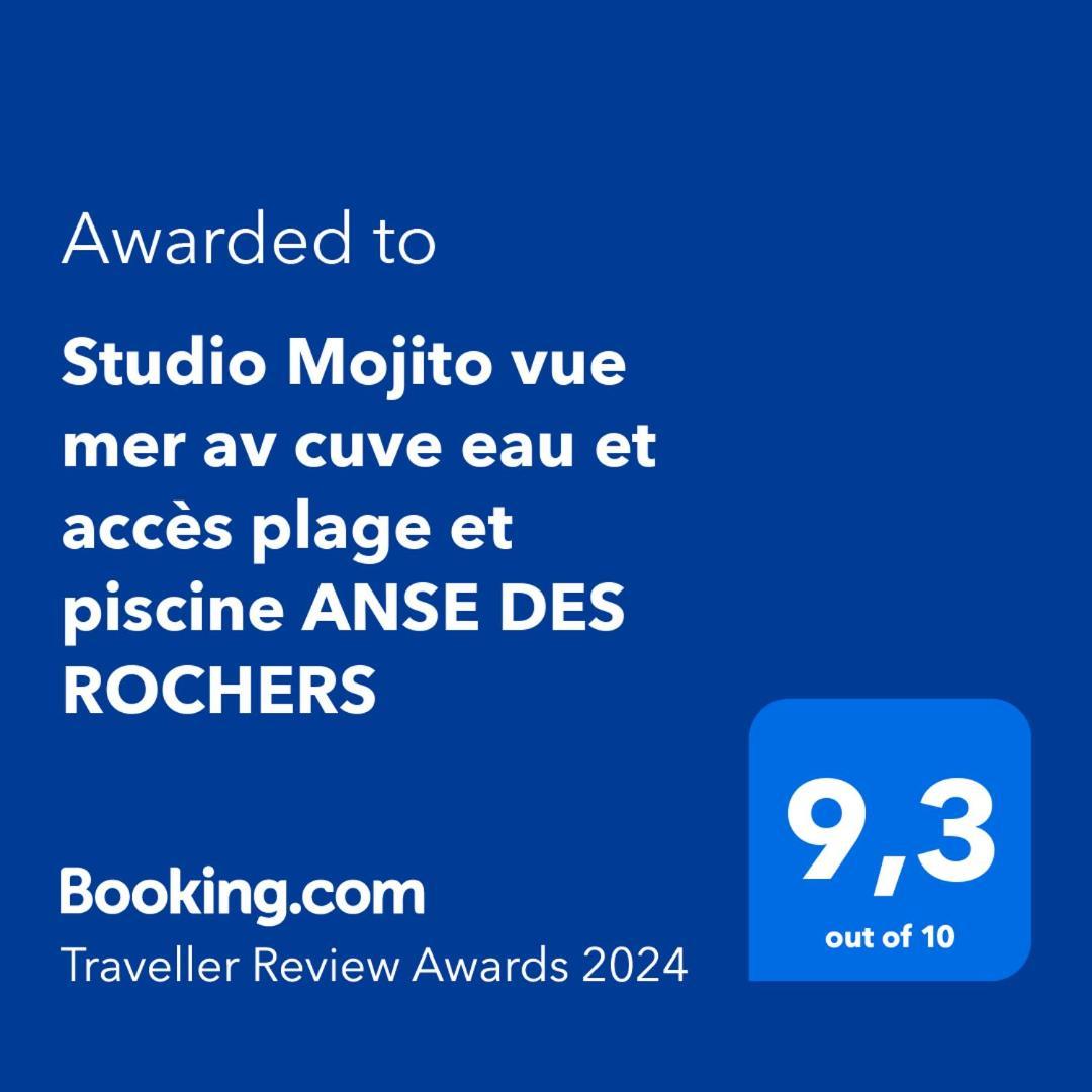 Studio Mojito Vue Mer,Piscine Avec Cuve Eau Et Acces Plage Et Piscine Anse Des Rochers Сен-Франсуа Екстер'єр фото